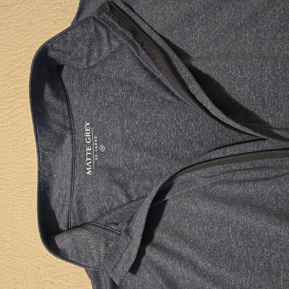 Matte Grey half-zip size 2XL - Picture 4 of 5